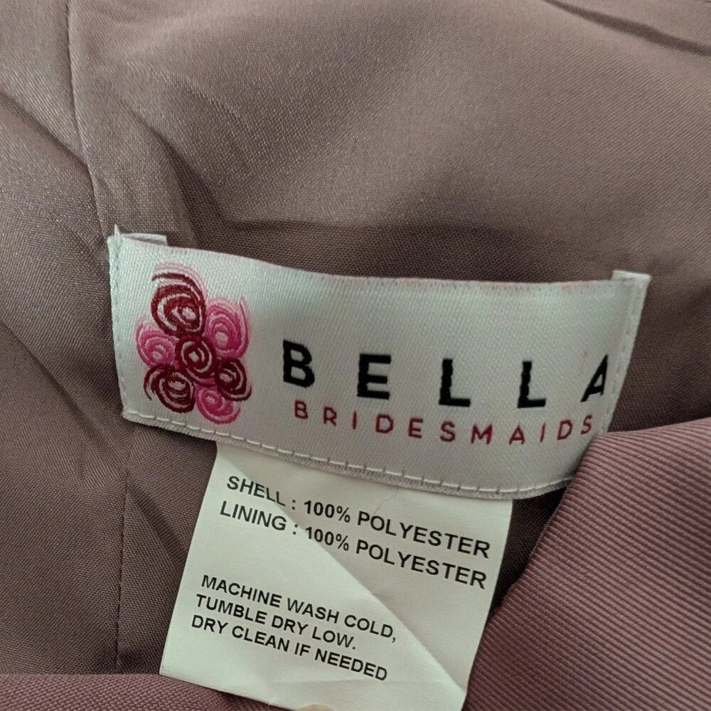 Bella Dusty Rose Pink BB135 Maxi Sleeveless Formal Dress Size 10 - Picture 14 of 15